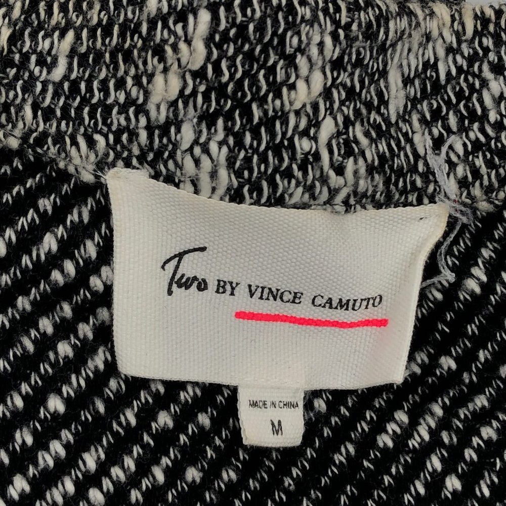 Two By Vince Camuto Gray/Black Basic Cardigan Swe… - image 2